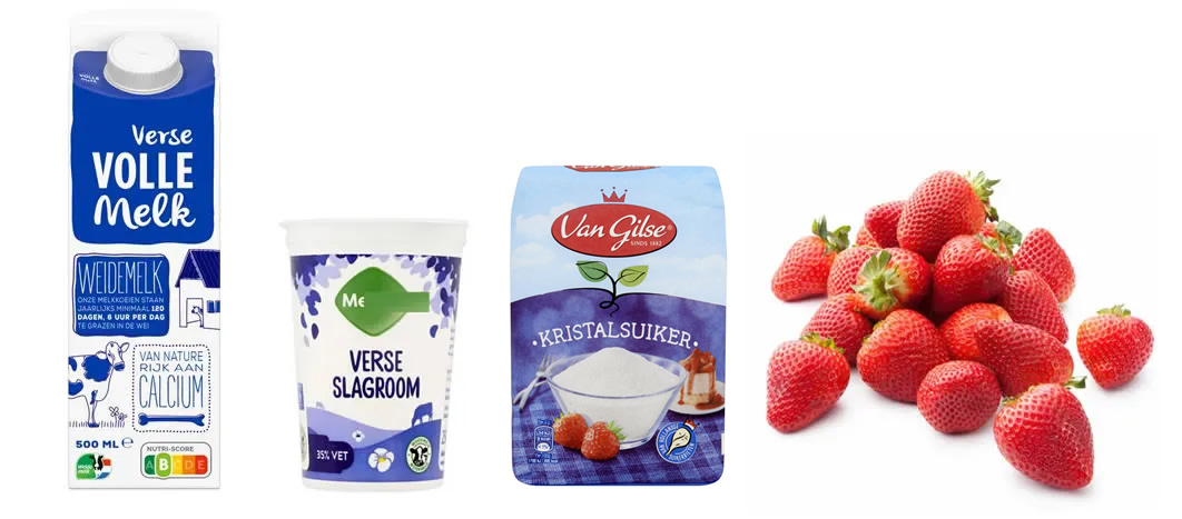 aardbeienijs ingrediënten