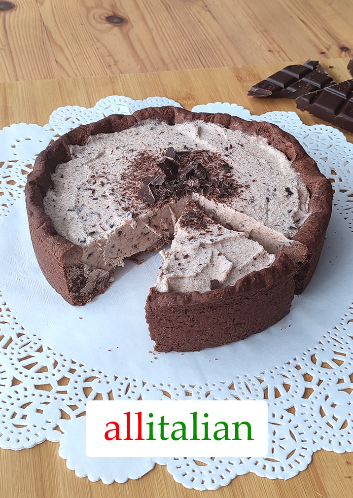 Homemade chocolate cookies ice cream cake