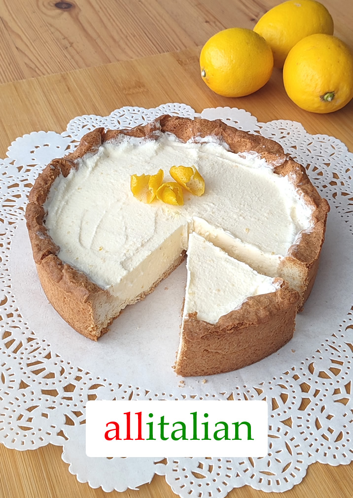 Homemade limoncello ice cream cake