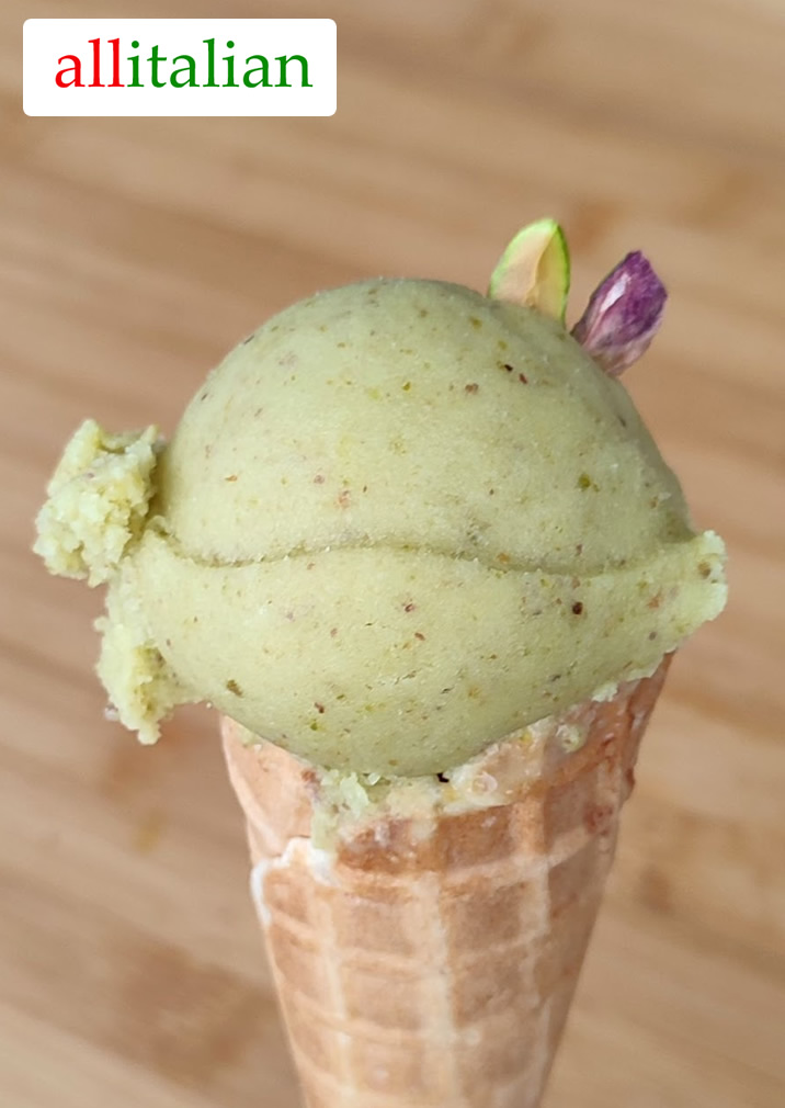 Homemade vegan pistachio avocado ice cream