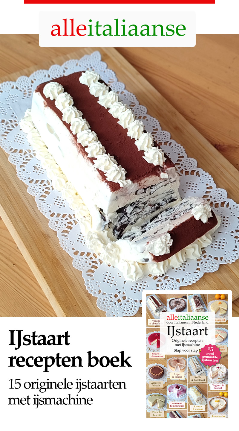 Viennetta IJstaart uit Alle Italiaanse IJstaart recepten boek