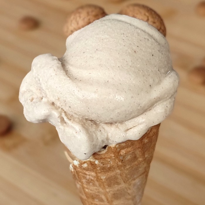 een ijs gemaakt met kruidnoten koekjes