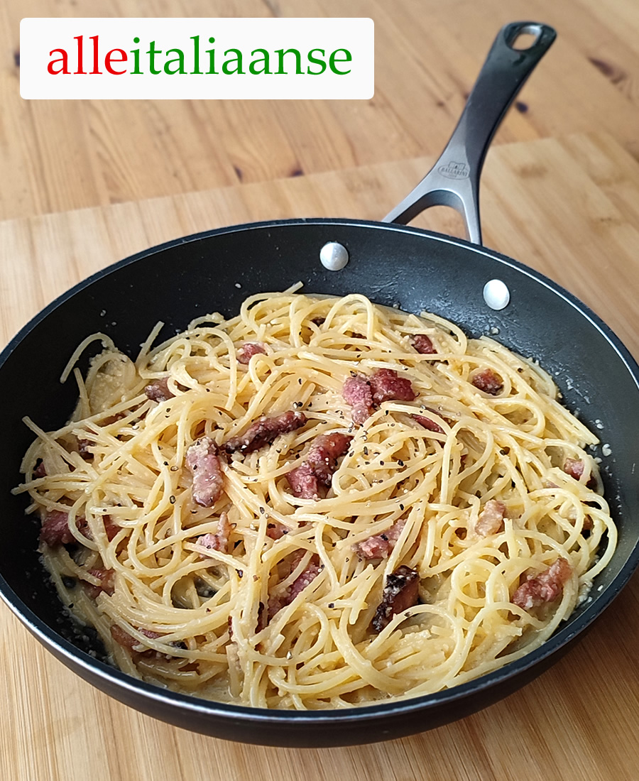 Spaghetti alla Carbonara 🍝 met AH guanciale